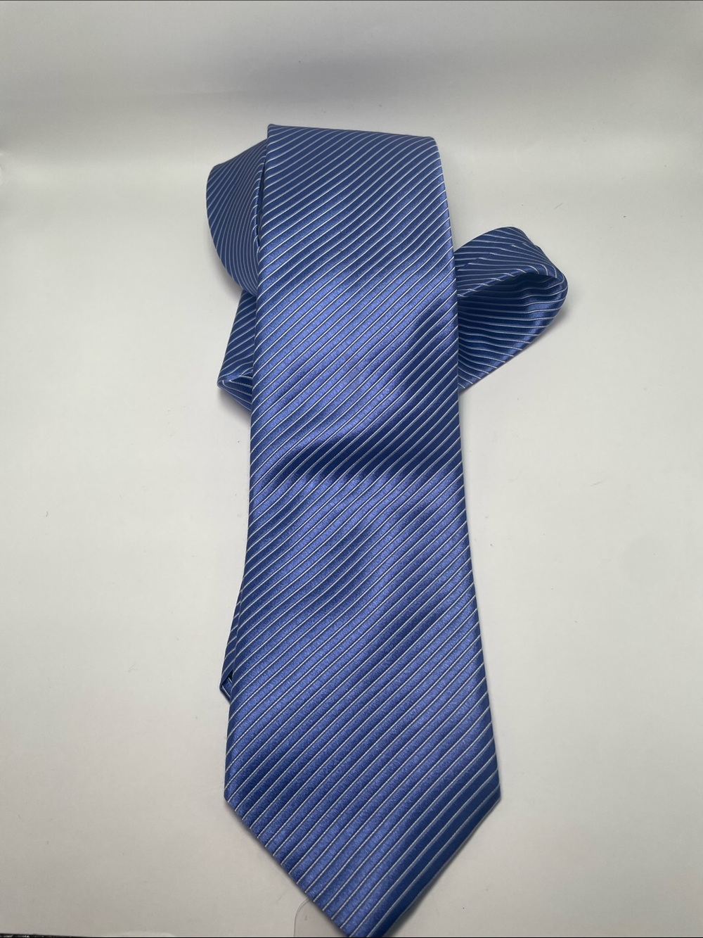 Balmain - Silk Tie Classic Office Formal - Blue / White